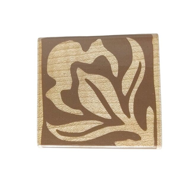 Hero Arts Rubber Stamp Art Nouveau Three Flower Mounted 2" X 2" - Picture 1 of 2